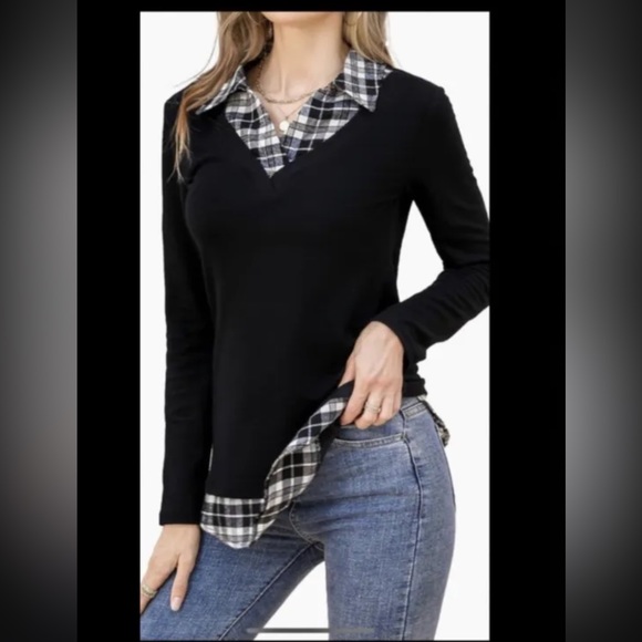 Womens 2 pack twofer blouse. Size Small. Both NEW! - Picture 4 of 5